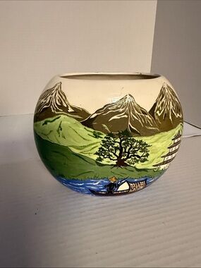 Vintage Nora Fenton Hand-Painted Ceramic Vase